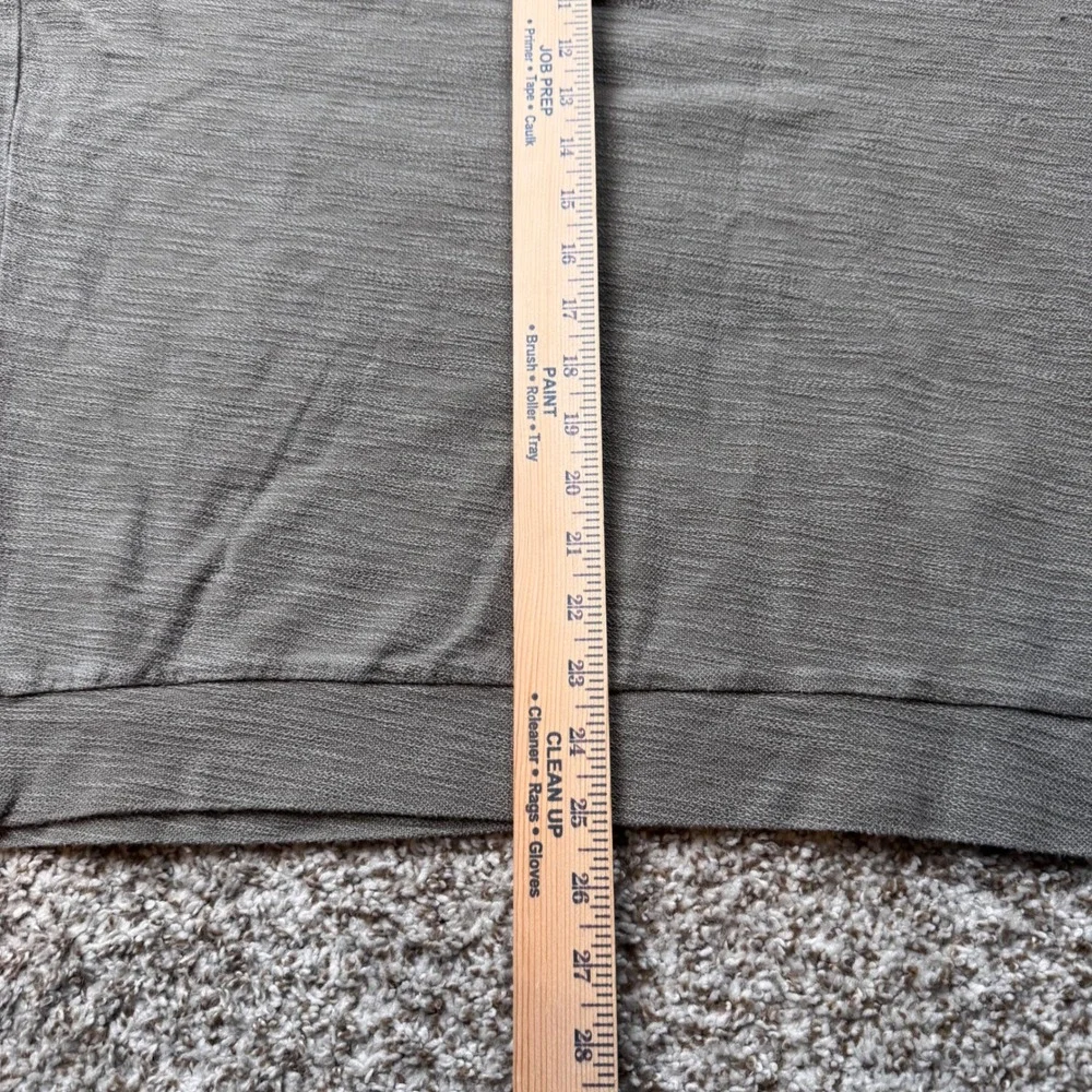 Marine Layer Men Large Olive Grey Textured Slub Knit Long Sleeve Henley Pullover